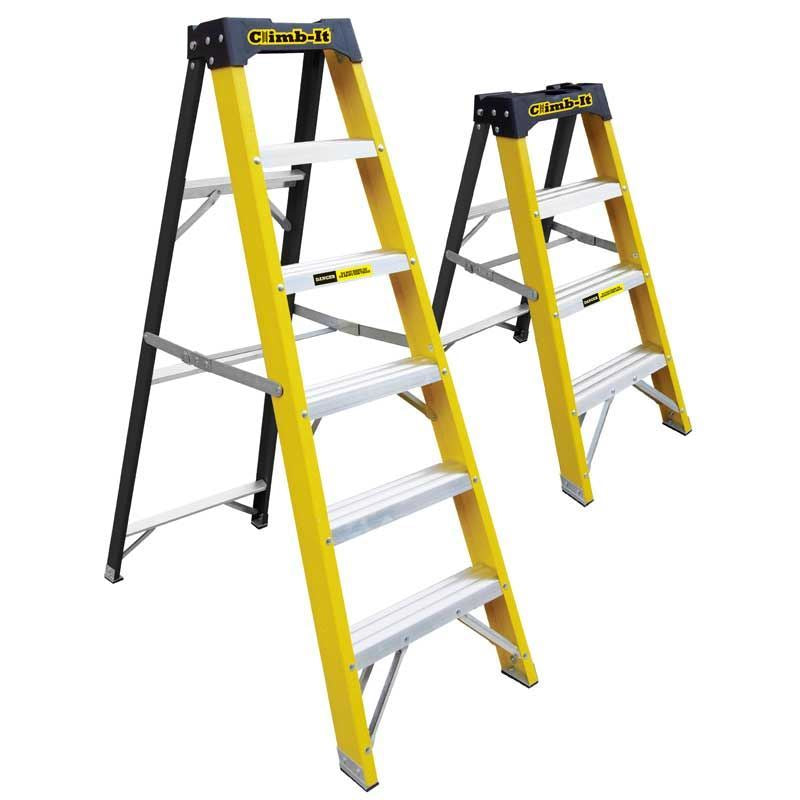 GPC Climb It Fibreglass Swing Back Step Ladder