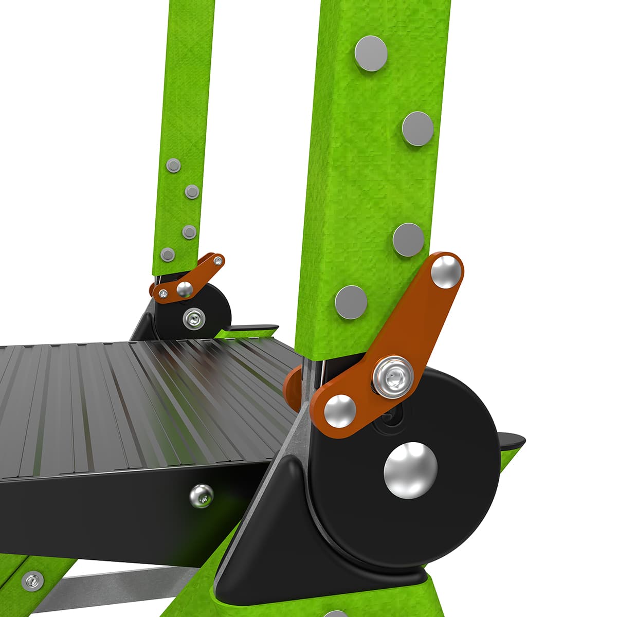 Little Giant GRP Jumbo Step - 3 Tread Handrail Mechanism