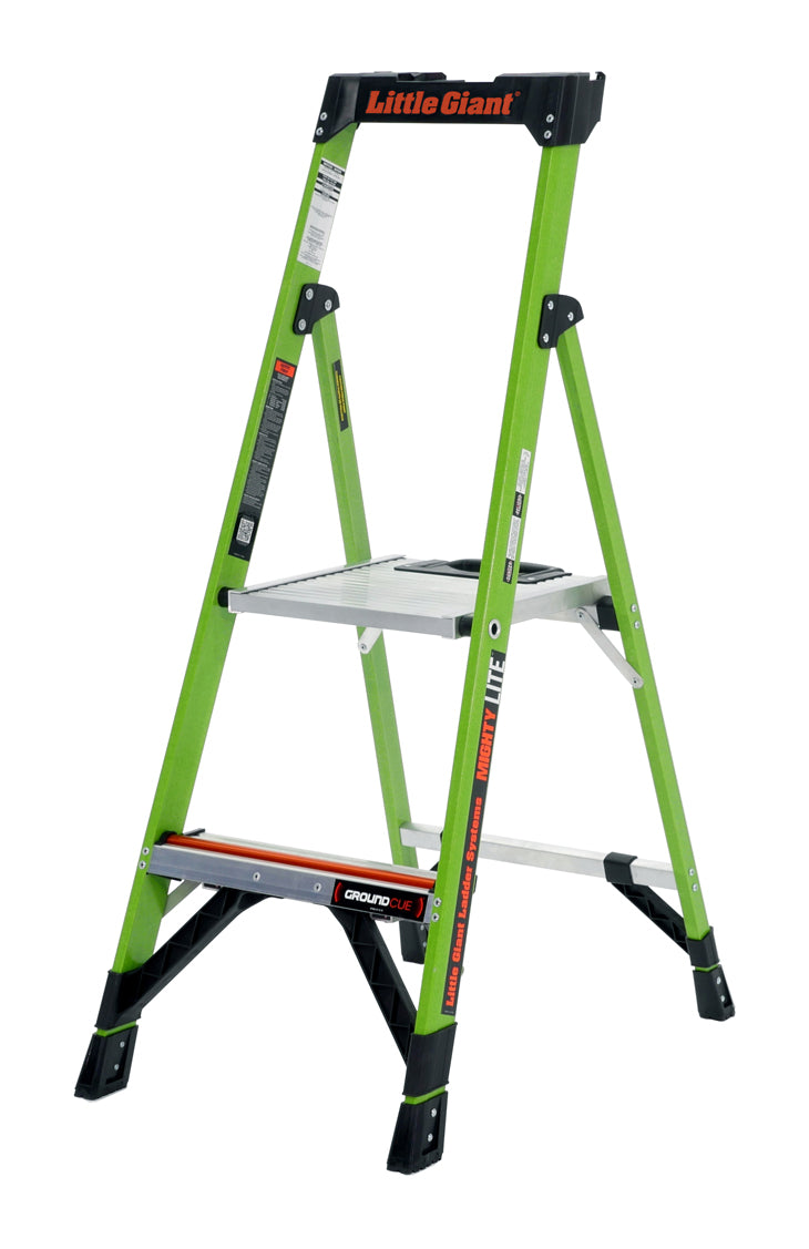 Little Giant Mighty Lite Fibreglass Platform Stepladder 2 Tread