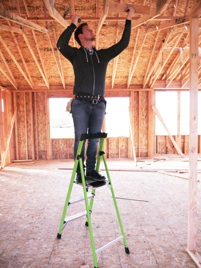Little Giant Mighty Lite Fibreglass Platform Stepladder In Use