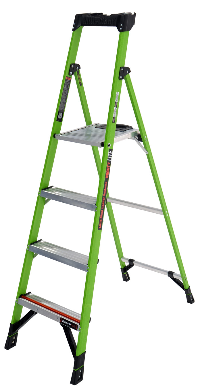 Little Giant Mighty Lite Fibreglass Platform Stepladder 4 Tread