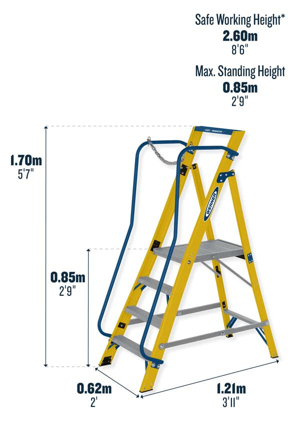 Werner Megastep 4 Tread | Dimensions