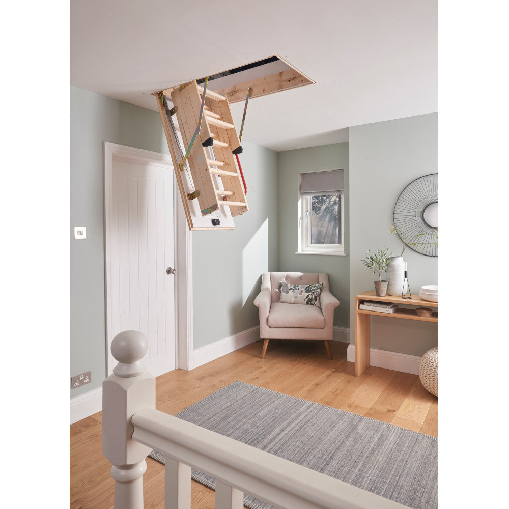Werner Eco S Line Loft Ladder - Lifestyle Image Closed