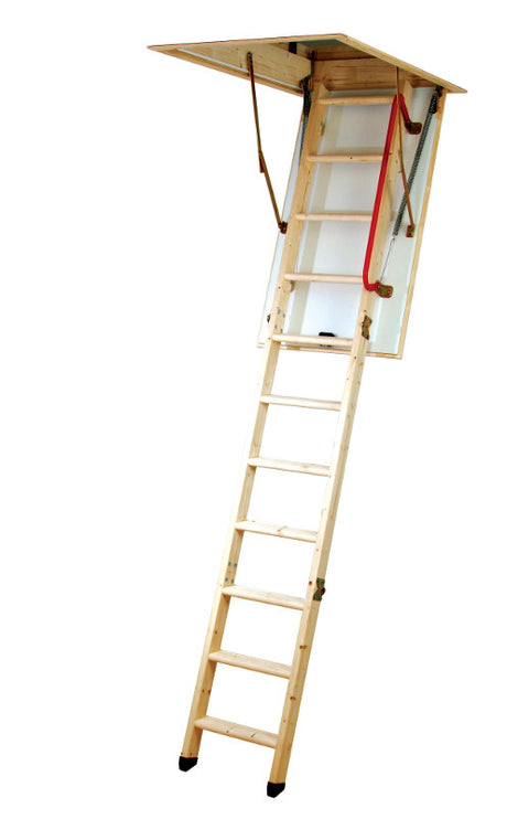 Werner Eco S Line Loft Ladder - White Background
