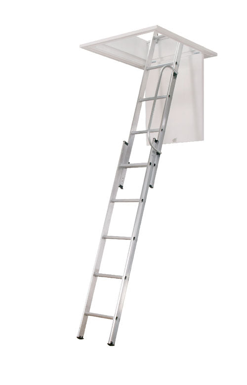 Werner Aluminium 2 Section Loft Ladder With Handrail