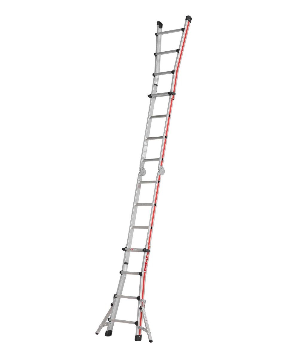 Hymer Telescopic Multi Purpose Ladder With Folding Stabilisers - 4 x 4