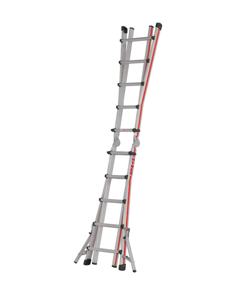 Hymer Telescopic Multi Purpose Ladder With Folding Stabilisers - 4 x 5