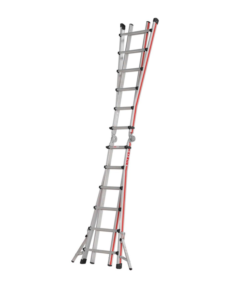 Hymer Telescopic Multi Purpose Ladder With Folding Stabilisers - 4 x 6