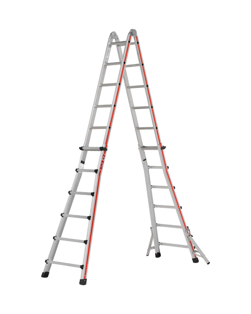 Hymer Telescopic Multi Purpose Ladder With Folding Stabilisers - 4 x 6