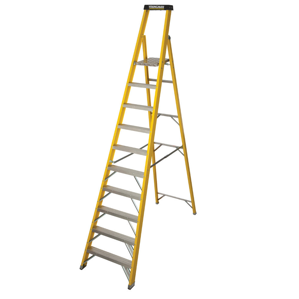 Youngman S400 Glass Fibre Platform Stepladders
