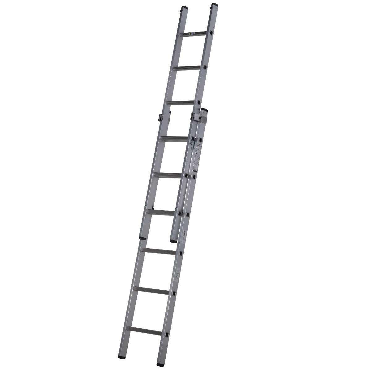 Werner 2 Section Square Rung Aluminium Extension Ladder - 2 x 6 Rung - Extended