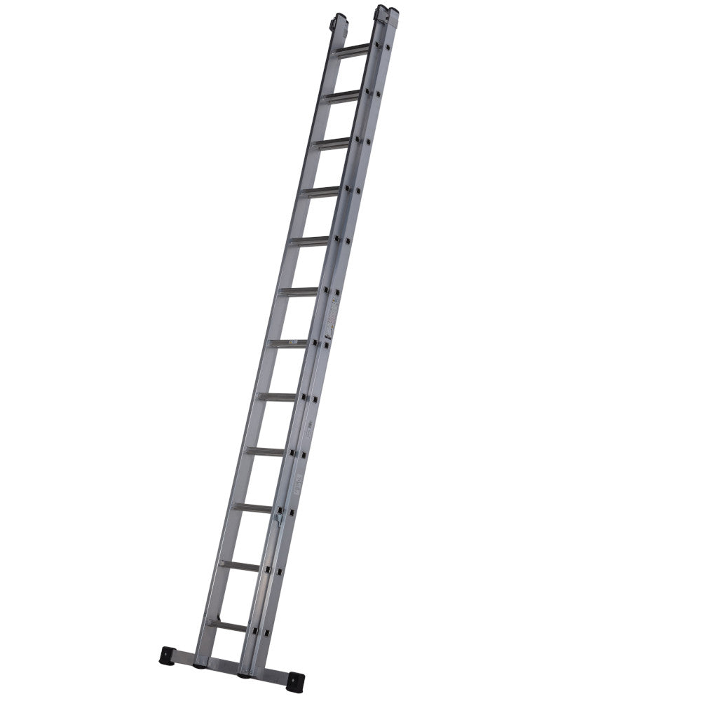 Werner 2 Section Square Rung Aluminium Extension Ladder - Closed