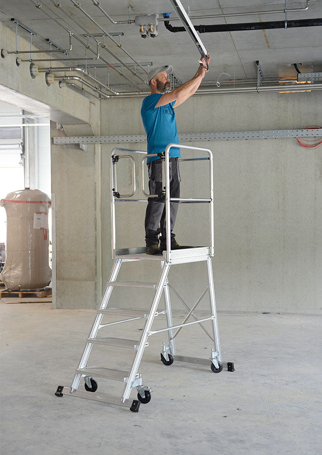 Murdoch Aluminium Mobile Warehouse Safety Step In Use