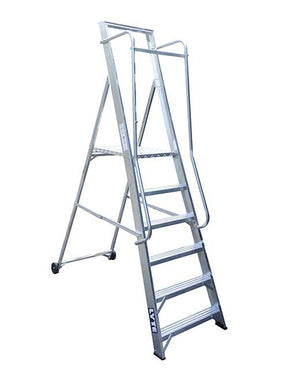 Skip to the beginning of the images gallery Lyte EN131 Professional Wide Platform Stepladders with Handrails - 6 Tread