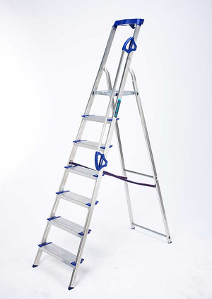 XL Premier Platform Step Ladder 7 Tread Single Handrail