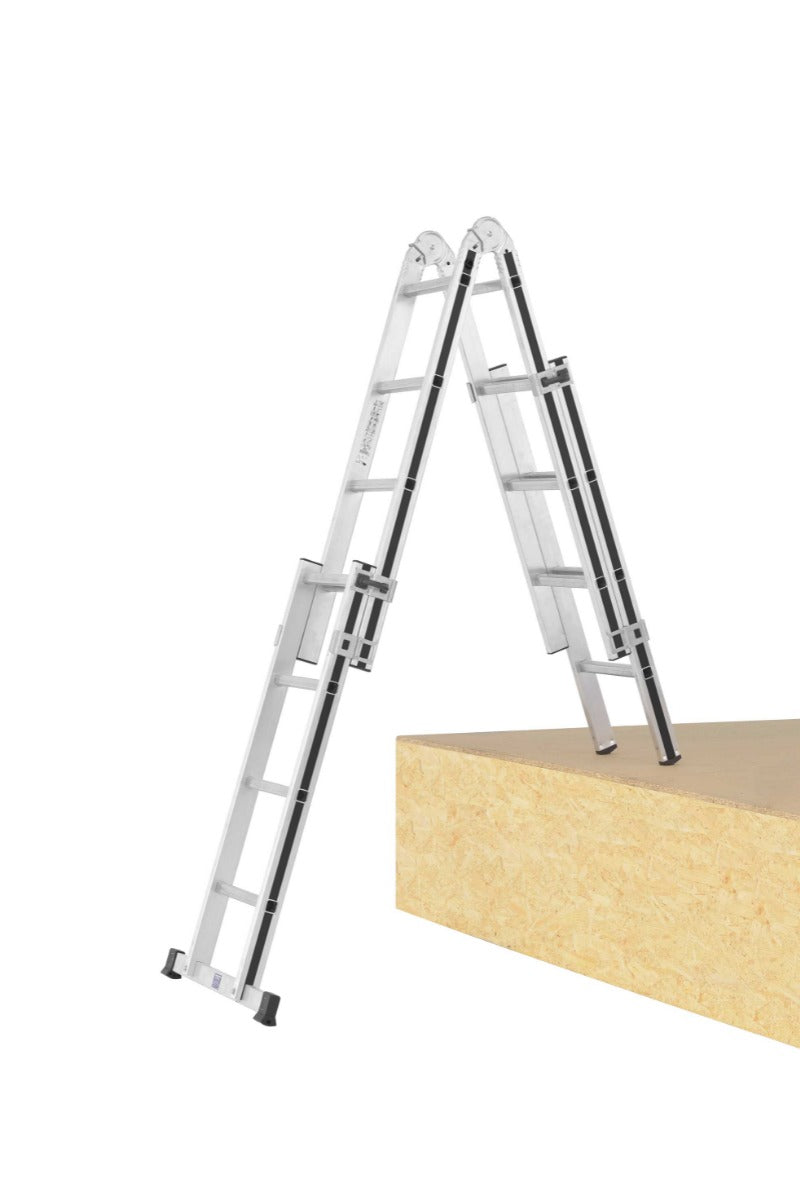 Hymer Aluminium Compact Combination Ladder - 4 x 4 - Stairway Ladder