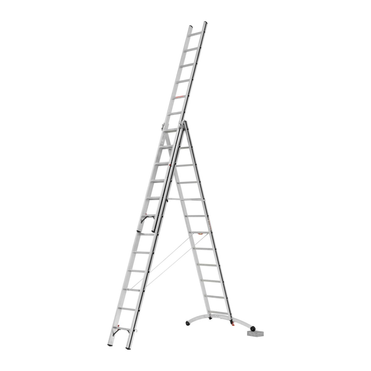 Hymer Aluminium Combination Ladder With Adjustable Stabiliser - 3 x 10