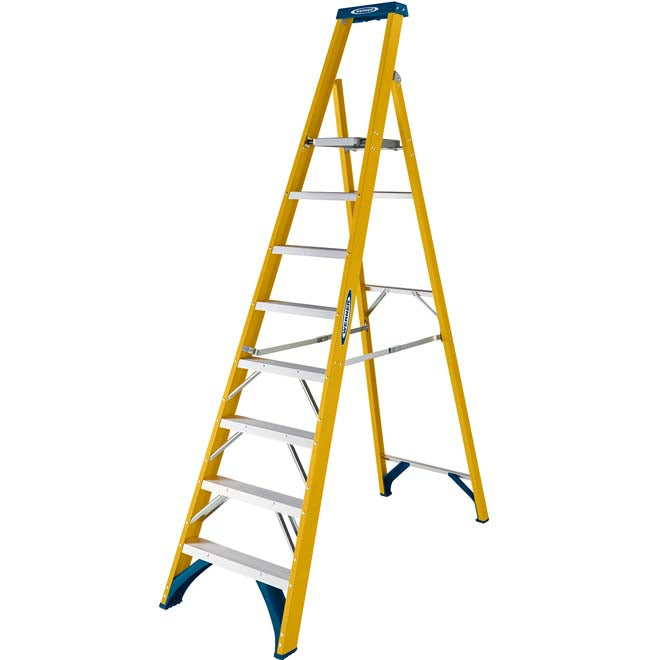 Werner 717 Series Platform Step Ladder - 8 Tread