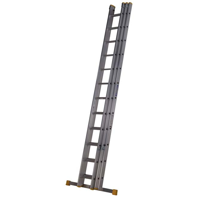 3 x 12 Triple D Rung Werner Extension Ladder Closed