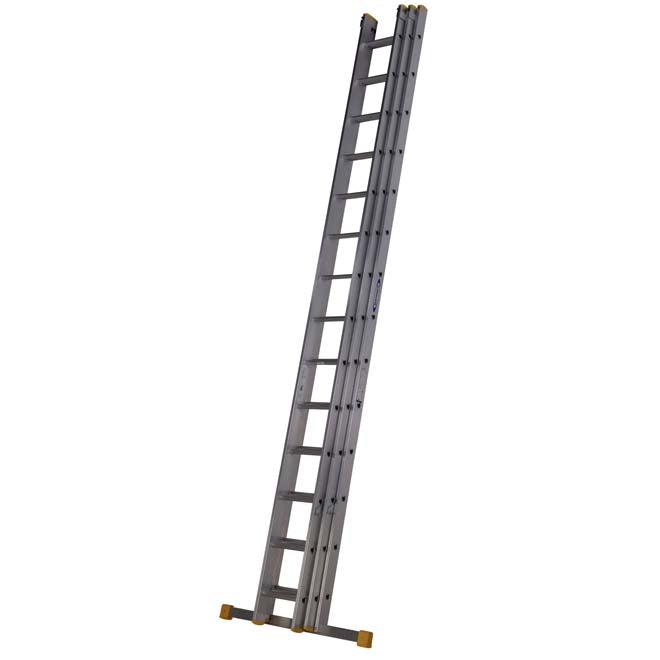 3 x 14 Triple D Rung Werner Extension Ladder Closed