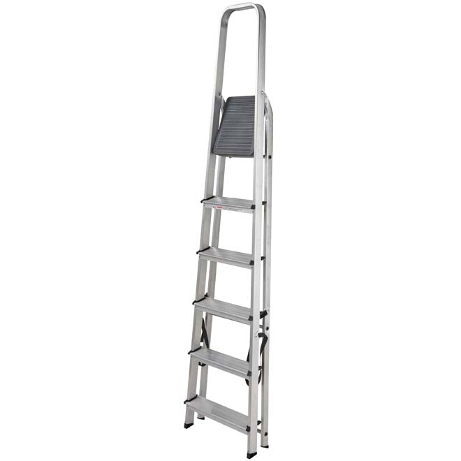 Werner High Handrail Platform Step Ladder - 6 Tread - Closed