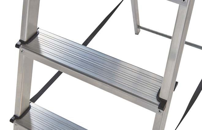 Werner High Handrail Platform Step Ladder - Deep Treads
