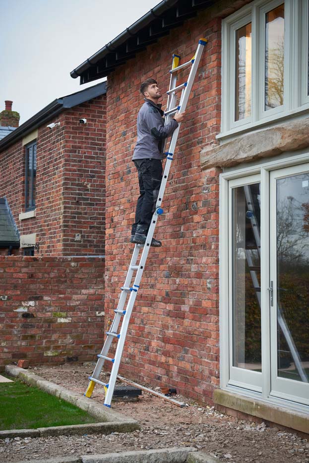 Werner Telescopic Multi-Purpose Combination Ladder - 4 x 5 In Use