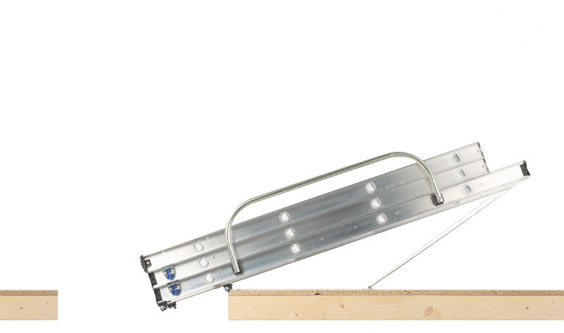 Werner Aluminium 3 Section Loft Ladder with Handrail