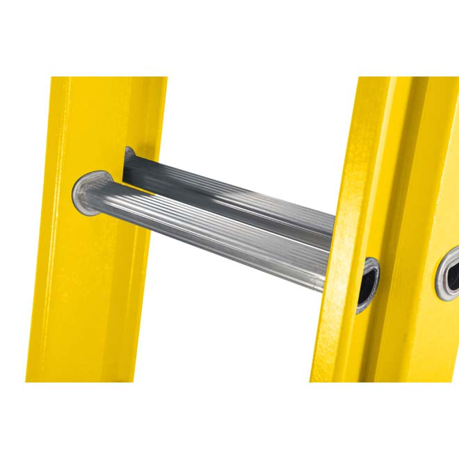 Werner Double Section Alfo Glassfibre Rope Operated Extension Ladders Rungs