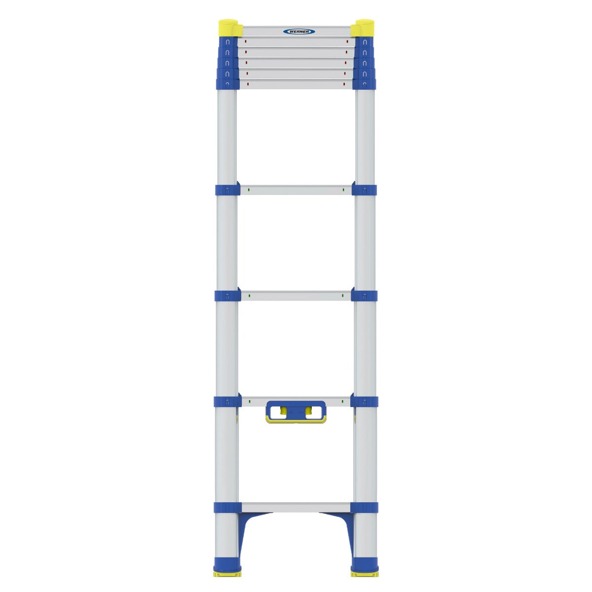 Werner Soft Close Telescopic Ladder - 2.9 m - Half Closed