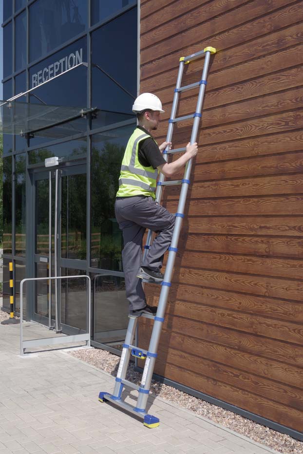 Werner Soft Close Telescopic Ladder 3.2m In Use