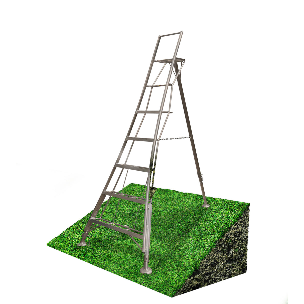 Werner Adjustable Tripod Ladder With Ground Spike - 5 Tread