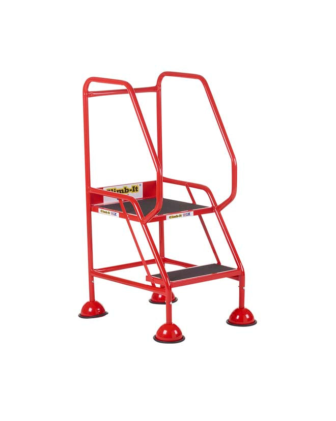 Climb It Mobile Step In Red Anti Slip Tread - 2 Step