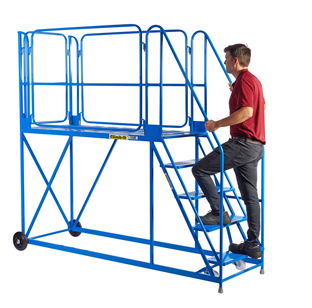 Climb-It Standard Slope Service Platform In Use