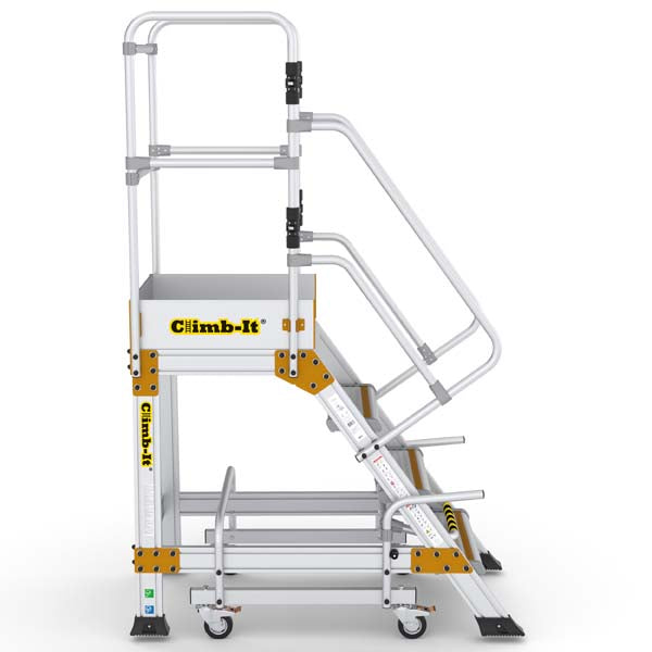 4 Tread Climb It Mobile Safety Step WIth Locking System Side View