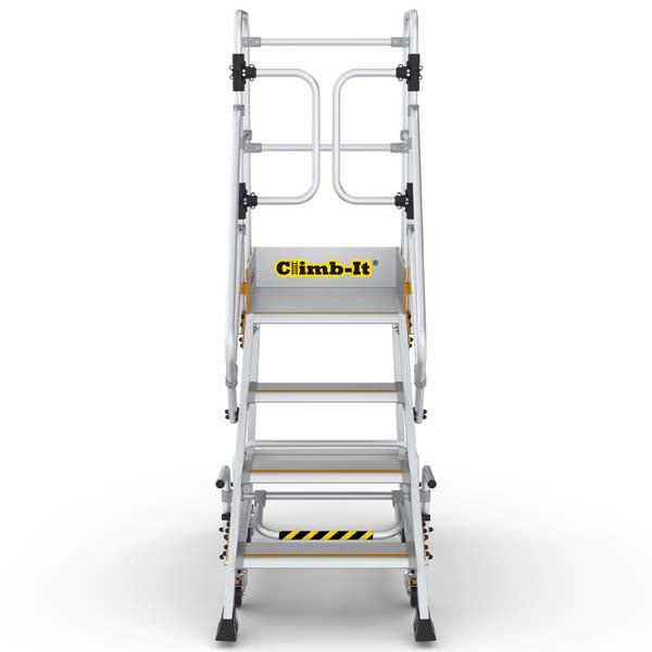 4 Tread Climb It Mobile Safety Step WIth Locking System Front View