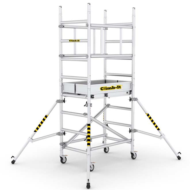 Climb-It Uni Pro Mobile Mini Scaffold Tower - 2.4m