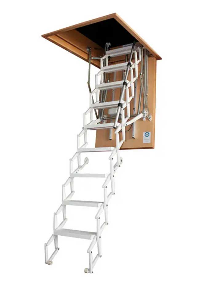 Supreme Electric Loft Ladder On White Background