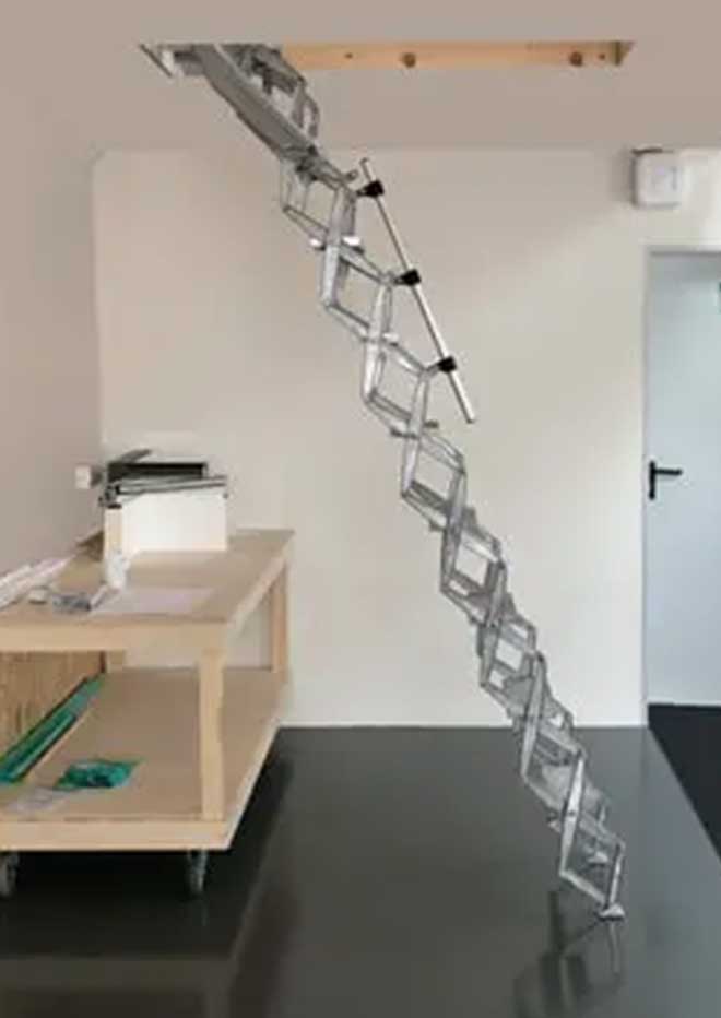 3.09m Elite Heavy Duty Concertina Retractable Loft Ladder – Ladderstore UK