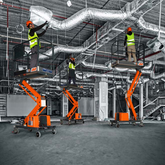 Powertower Powered Scaffold Lift In Use