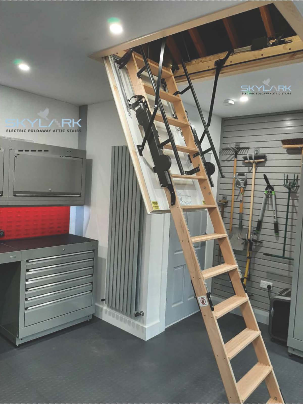 Skylark Electric Loft Ladder in Operation
