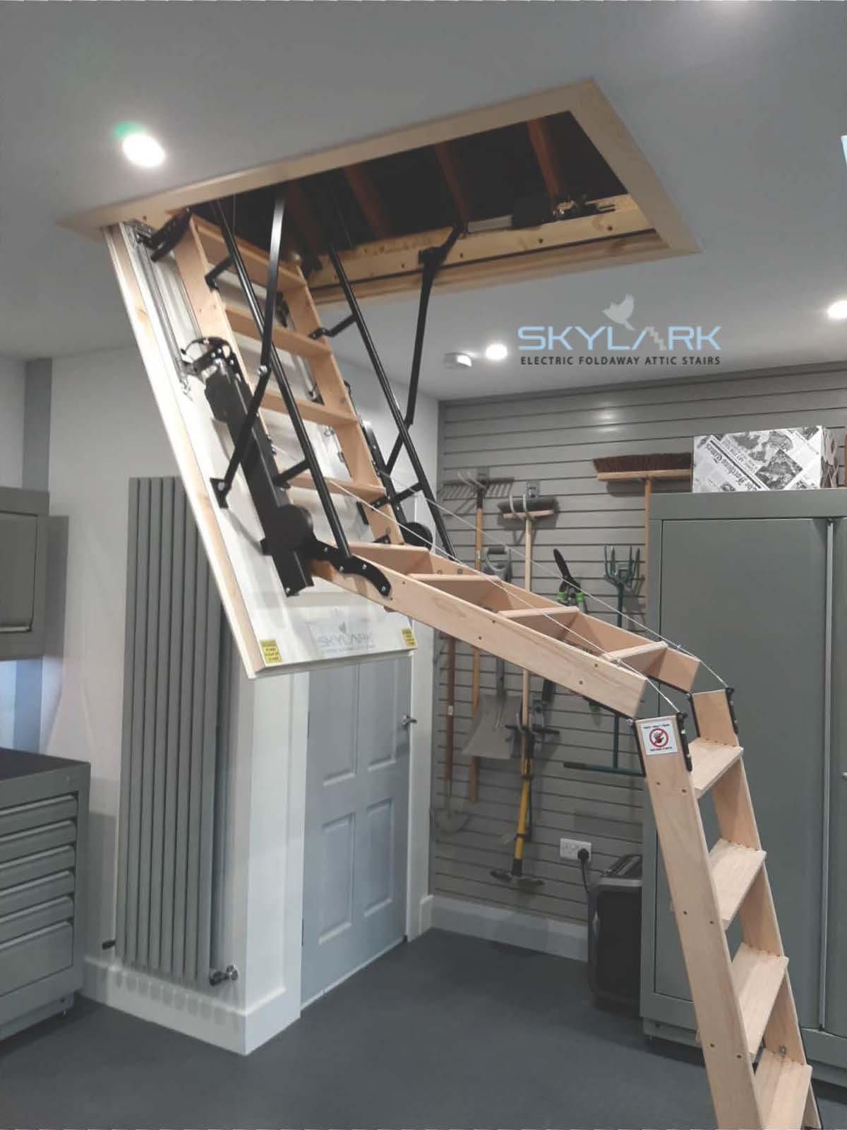 Skylark Electric Loft Ladder in Operation