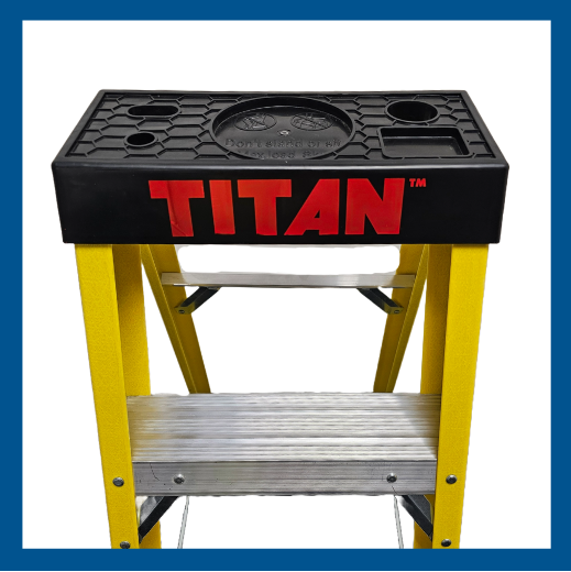 Titan Swingback Step Ladder Top Tray