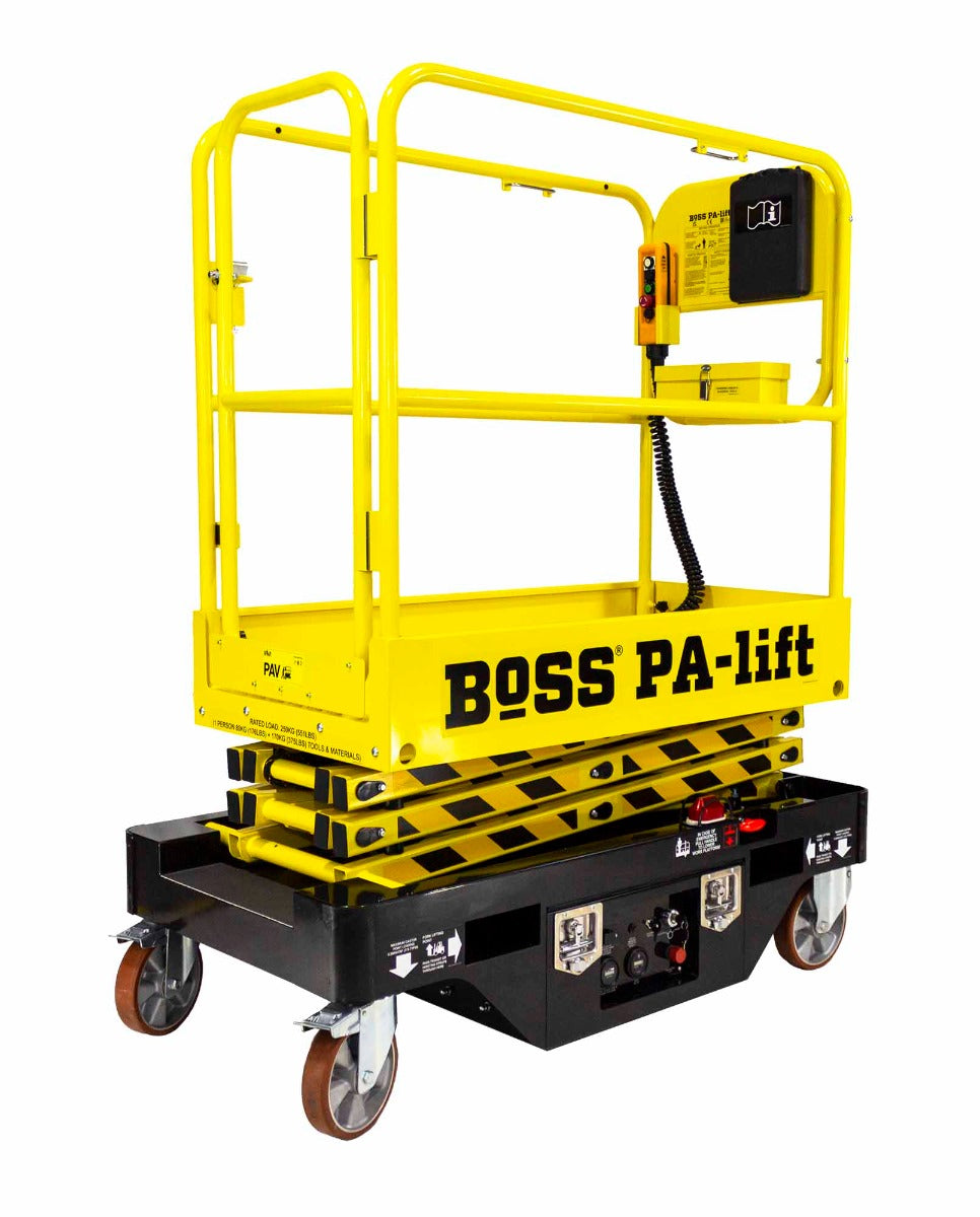 Boss PA Push Around Powered Scissor Lift - 3.4 m Closed
