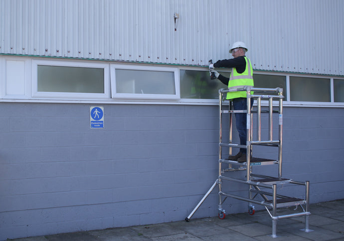 Stepfold BS8620 Certified Aluminium Podium In Use