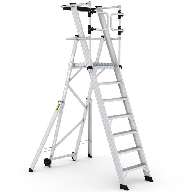 Climb-It EN131 Folding Steps With Enclosed Platform - 6 Tread