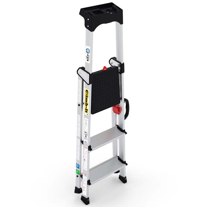 Climb It Professional Stepladder - 3 Tread Closed