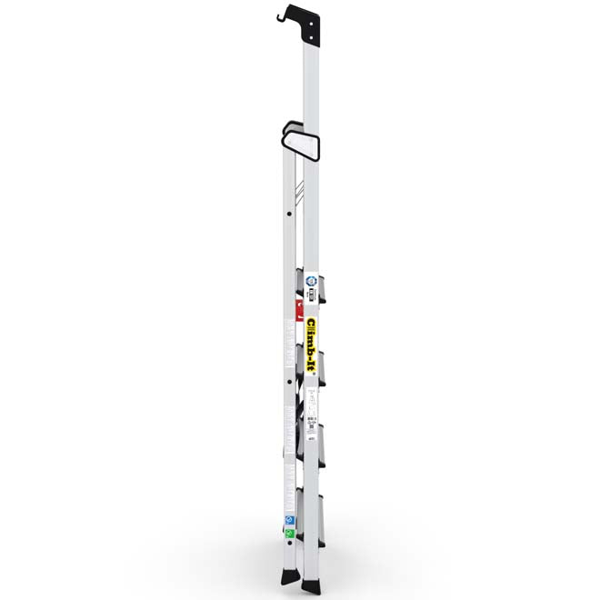 Climb It Professional Step Ladder- 5 Tread Closed Side View