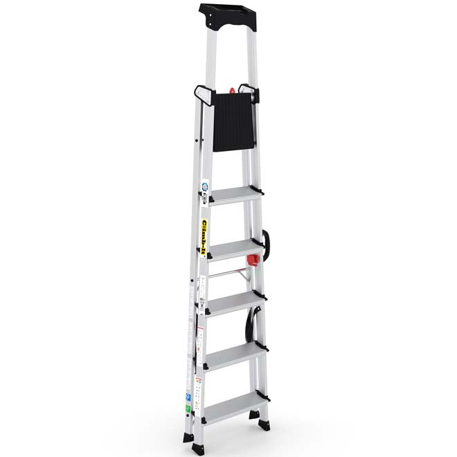 Climb It Professional Stepladder - 6 Tread Closed