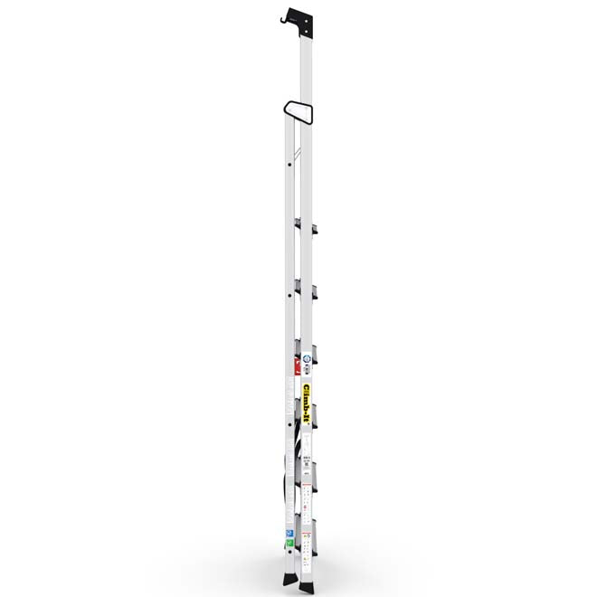Climb It Professional Stepladder - 6 Tread Closed Side View